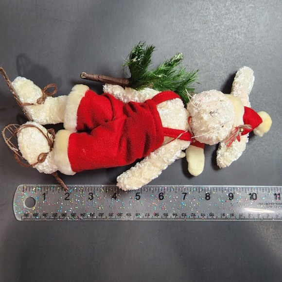 Vintage Hallmark Christmas Tim Timber Plush Toy Bunnies By The Bay 2002 - Picture 6 of 7